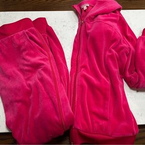 Juicy Couture Y2K Velour Tracksuit Hot Pink Size Medium